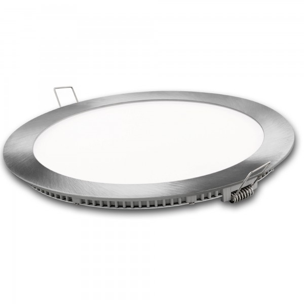 Downlight led redondo plata 15w.fria
