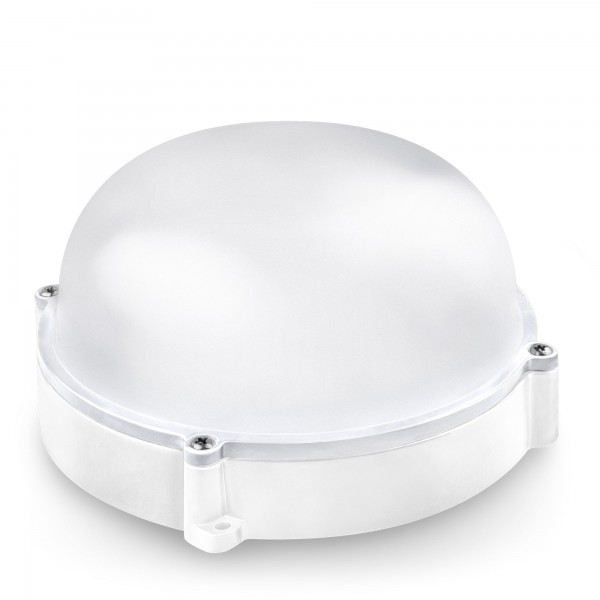 Aplique led redondo blanc.ext.ip65 12w.n