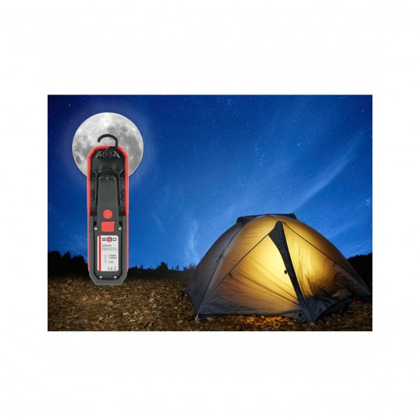 Lampara LED COB Recargable USB con Protección para Polvo 1800 Lumen 2 Intensidades con Base Magnética Rotativa de 180º y Gancho