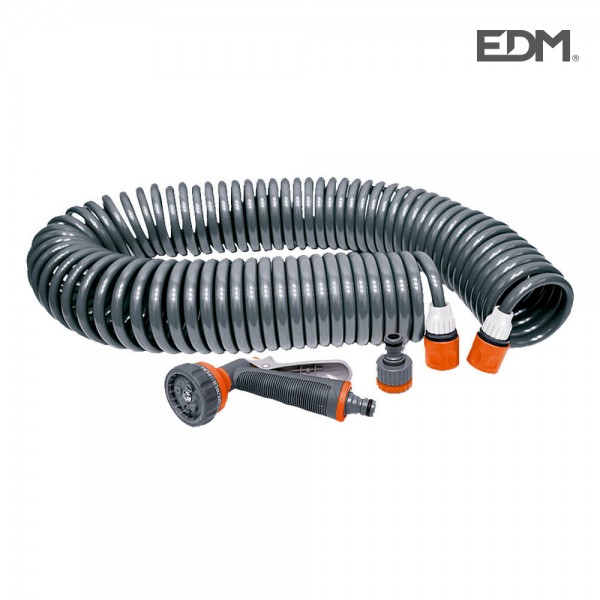 Kit manguera espiral ø9 mm, 3/8 pulg, 15 m