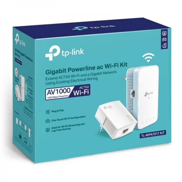 Tp-link tl-wpa7517 kit pwrl ac wifi av1000 gbe