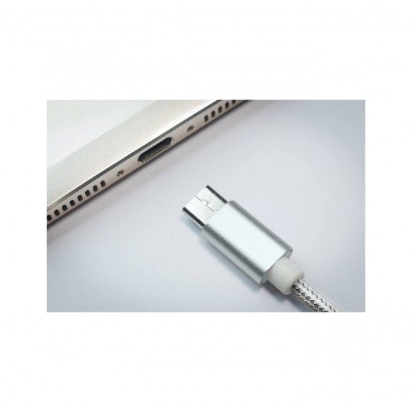 Cable Nylon USB C 2.0 Lightning con Carga Rápida y Transferencia de Datos