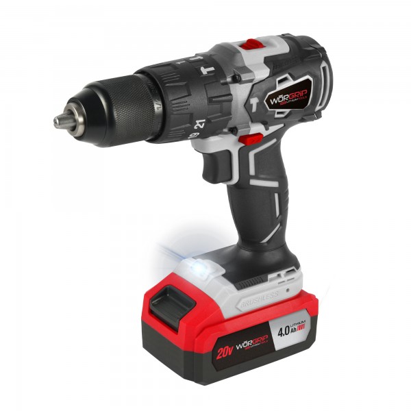 Taladro percut.worgrip  20v. 4.0ah.brush