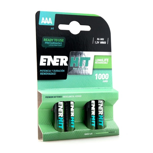 Pila enerhit recarg.hr03 1000mah.bl.4