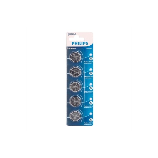 Philips pila boton litio cr2032 3v blister*5