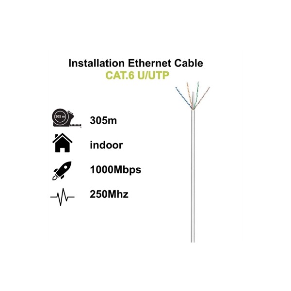 Ewent bobina cable red cat. 6 u/utp, lszh, 305mt