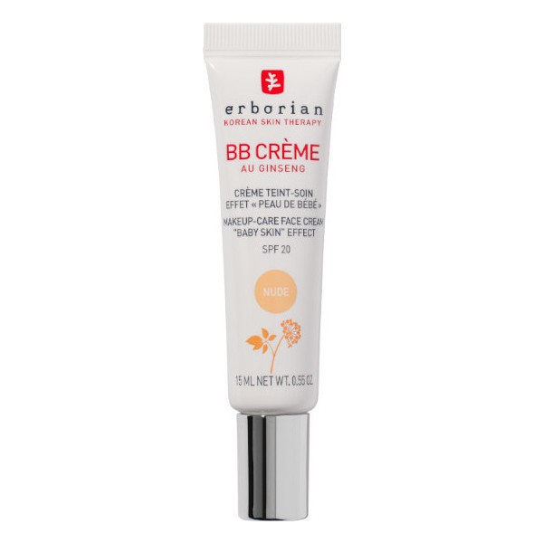 Erborian BB Cream al Ginseng Tono Nude (Medio) SPF 20 Efecto Piel de Bebé 15 ml