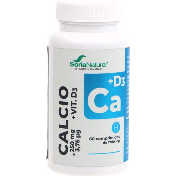 Soria Natural Calcio + D3 60 Comprimidos