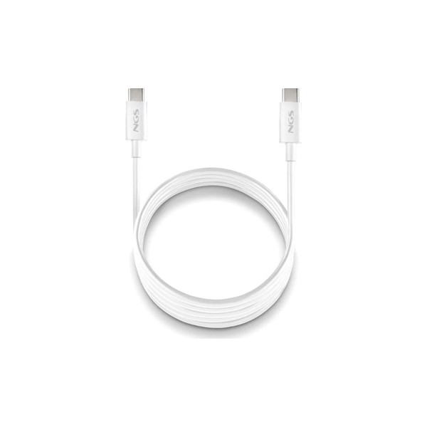 Ngs cable carga rapida usb-c a usb-c 1m blanco