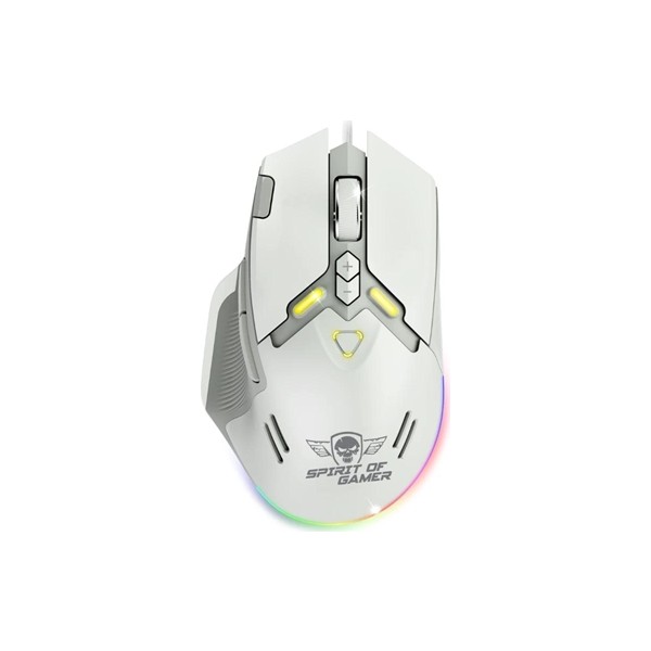 Spirit of gamer ratón elite m60 blanco rgb