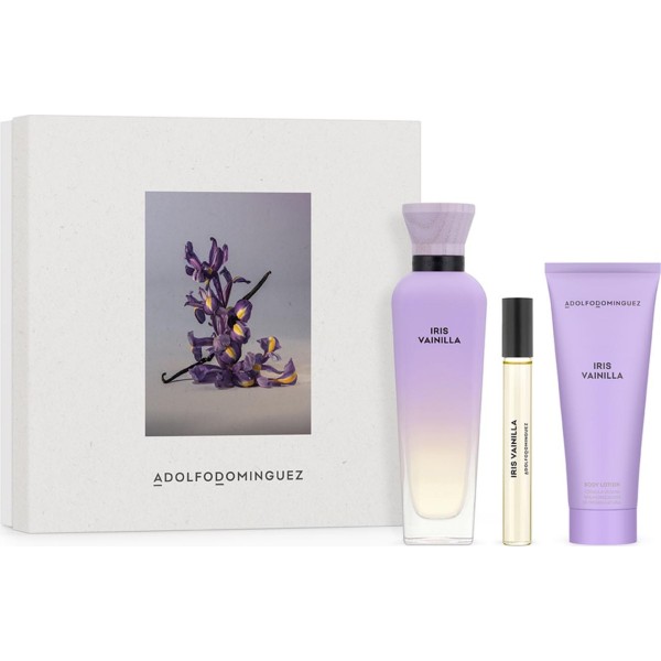 Adolfo dominguez iris vainilla eau de parfum 120ml vaporizador + locion corporal perfumada 1u + vial 10ml vaporizador