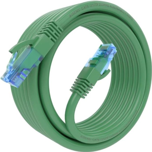Aisens cable rj45 cat.6 utp awg26 cca verde 5.0m