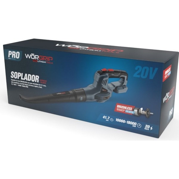 Soplador 20v.worgrip s/bat. brush.