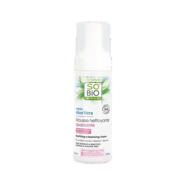 So'Bio Étic Espuma Limpiadora Calmante Aloe Bio 150 Ml
